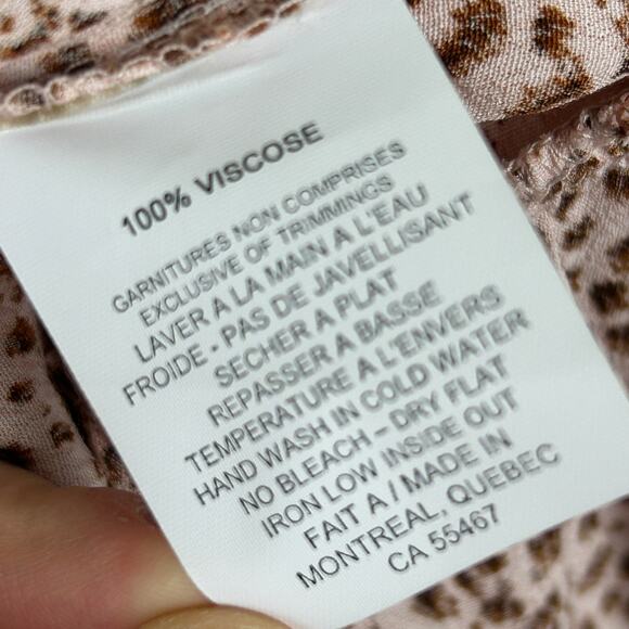 Tuckernuck Melissa Nepton Pink Tiered Long Sleeve Patterned Dress S - Picture 6 of 6